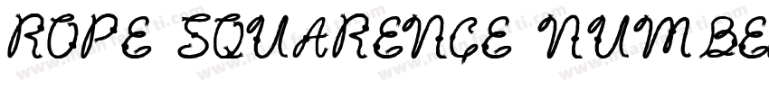 rope squarence number字体转换